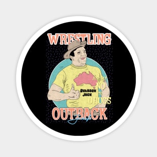 Artwork Outback Jack Wrestling Aesthetic  // Just Say No To Drugs Magnet